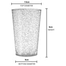 Disposable 20 Silver Glitter Reusable Tumblers 