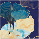 Disposable 20 Blue & Beige Napkin 33x33cm - Stylisg Ginko Accents 