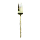 Disposable 12 Gold Glitter & Gold Reusable Plastic Forks - Pearl 