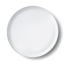Disposable 10 White & Silver Reusable Plastic Plate 26cm - Edge 