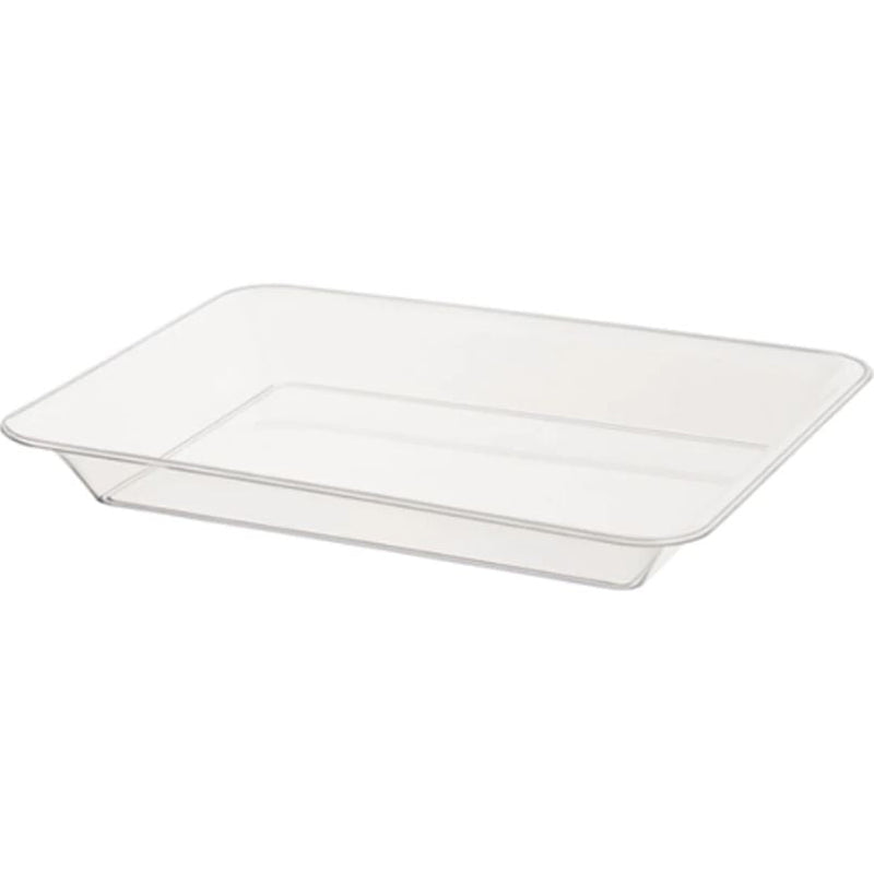 Disposable 1 Transparent Square Reusable Plastic Serving Tray 35x35cm - Square 