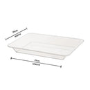 Disposable 1 Transparent Square Reusable Plastic Serving Tray 25x25cm - Square 