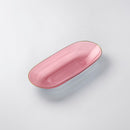 Pink & Gold Reusable Plastic Serving Tray 24 cm - Edge