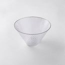 Transparent & Gold Reusable Plastic Serving Bowl small - Hammered