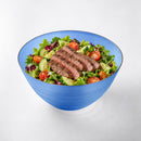 Blue & Gold Reusable Plastic Serving Bowl 1.7 ml - Edge