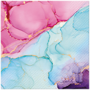 Disposable 20 Pink & Blue Napkin 33x33cm - Watercolor Dream 