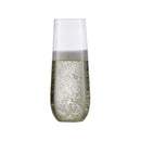Disposable 6 Transparent Reusable Champagne & Cocktail Cups 266ml 