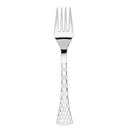 Disposable 20 Silver Reusable Plastic Forks - Glamour 