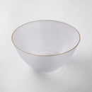 Transparent & Gold Reusable Plastic Serving Bowl 1.7 ml - Edge