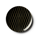 Disposable 10 Black & Gold Reusable Plastic Plate 19cm - Whisk 