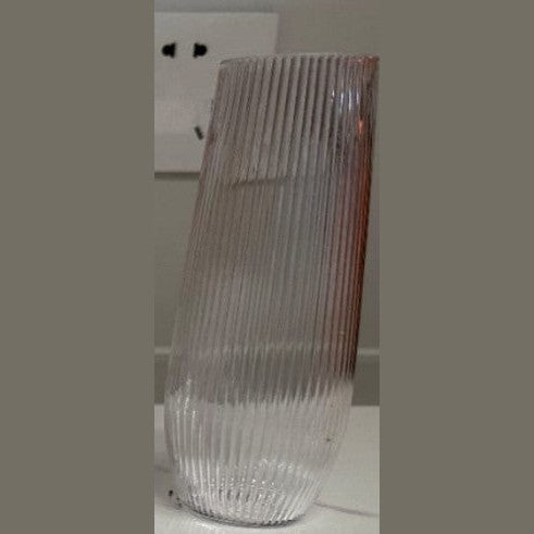 Disposable 6 Transparent & Gold Reusable Champagne & Cocktail Cups - Ribbed 